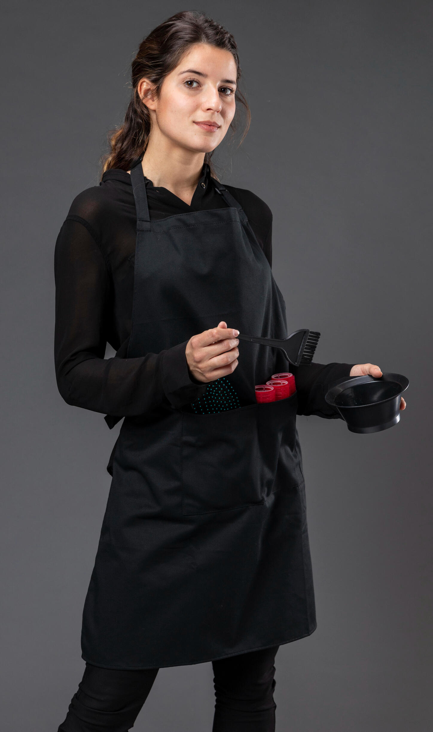 Avental Inteiro Preto Oxford